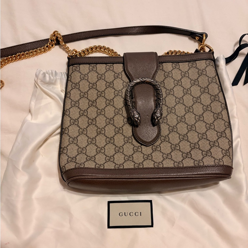 Gucci Brown and Gold Shoulder Bag